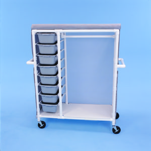 Clothing cart with 8 pull out drawers